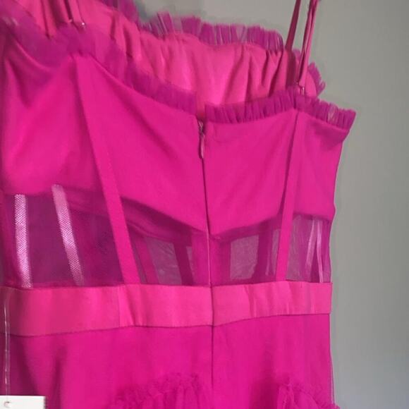 Next Up Corset Illusion Waist Tiered Long Dress - Picture 4 of 6